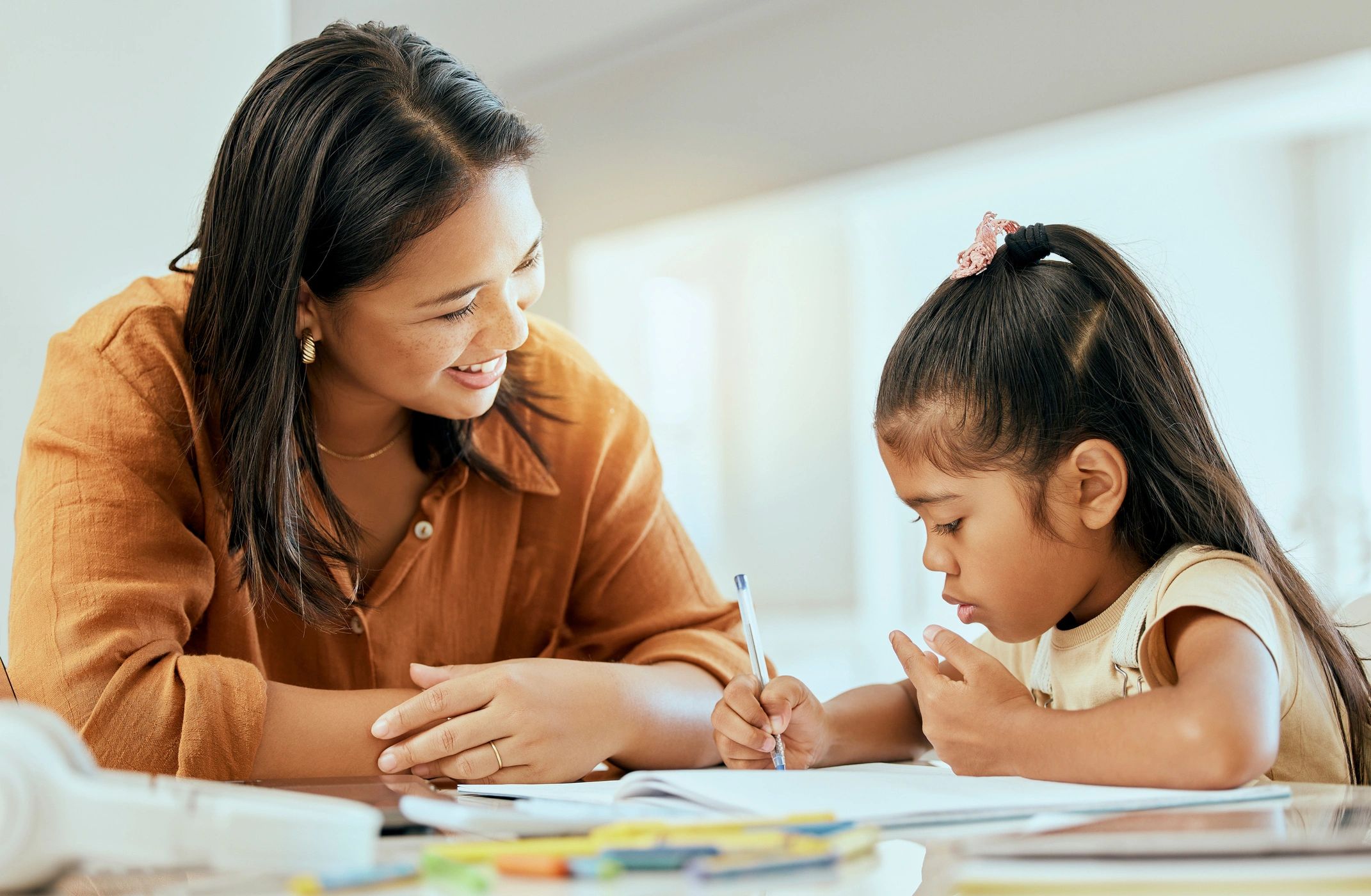 homeschool family learning together